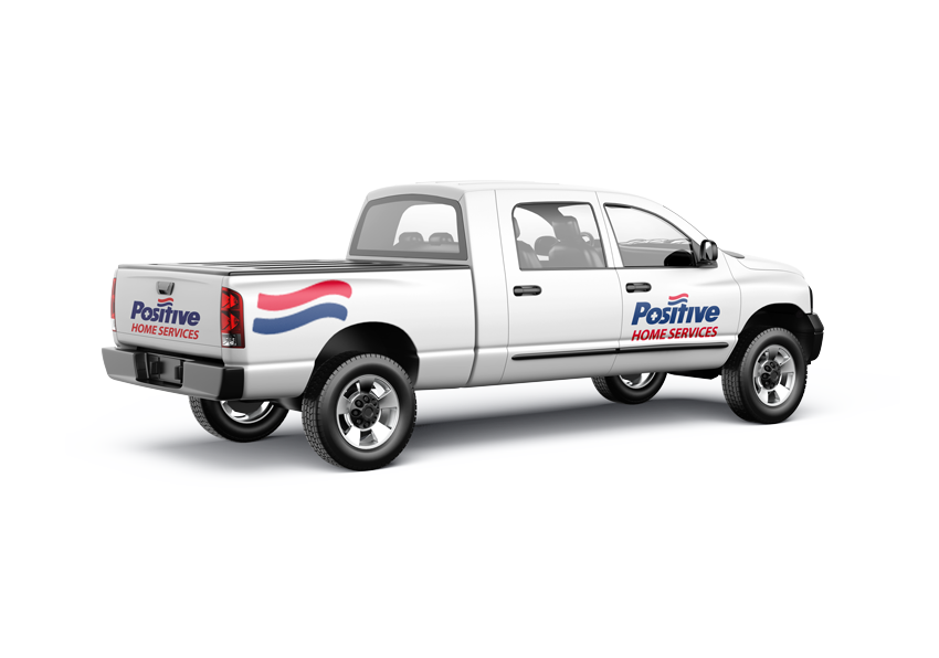 positive services group branded pickup truck mockup baltimore md